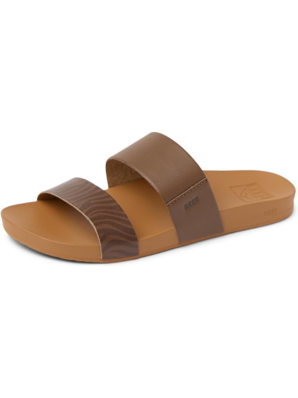 Women's Choco Zebra Open-Toe Footwear Cushion Vista Solid Slide Sandal Shoes